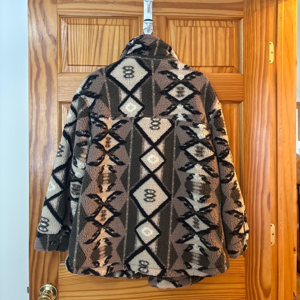 O’Neill Heath Geo Printed High-Pile Fleece Jacket Size Medium New With Tags - Picture 3 of 7